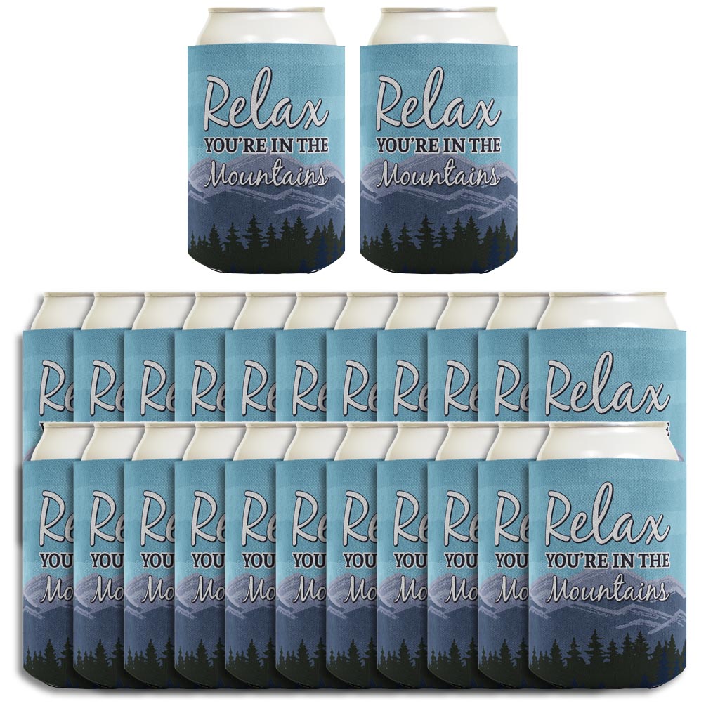 Relax You're in the Mountains Standard or Slim Can Thermocooler Drink Sleeve