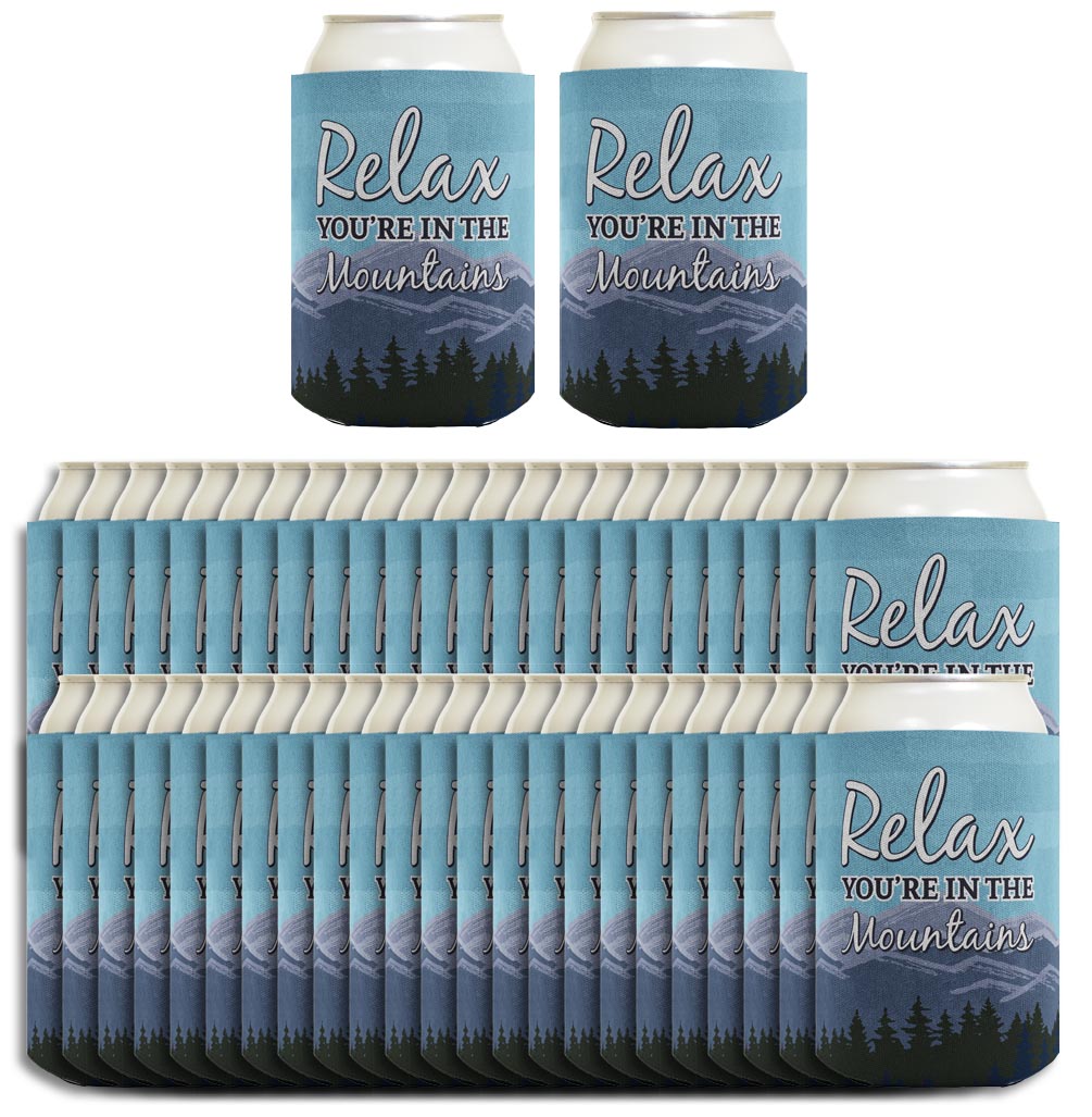 Relax You're in the Mountains Standard or Slim Can Thermocooler Drink Sleeve