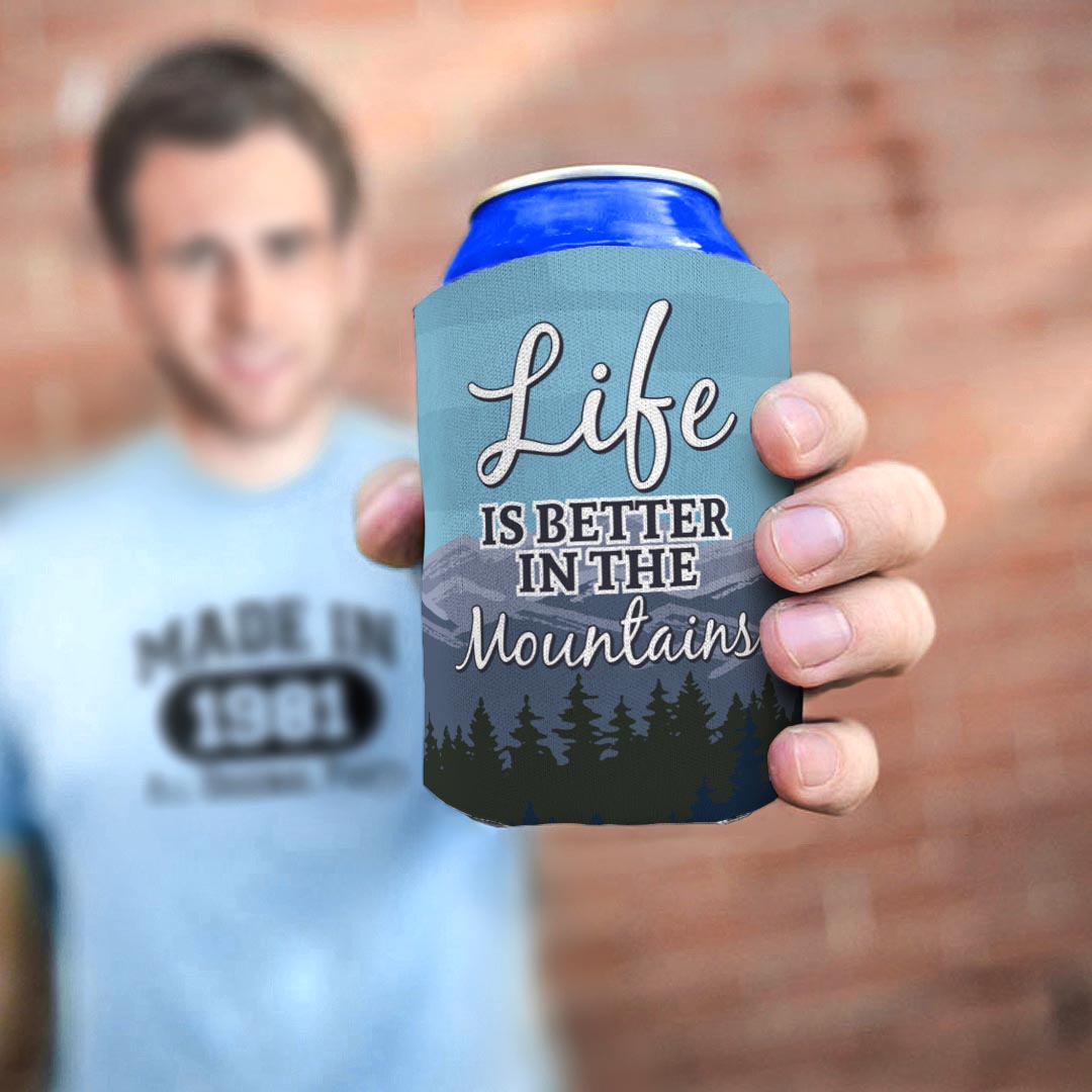 man holding drink sleeve