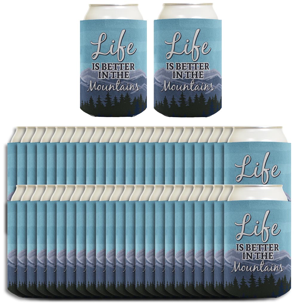 Life is Better in the Mountains Standard or Slim Can Thermocooler Drink Sleeve