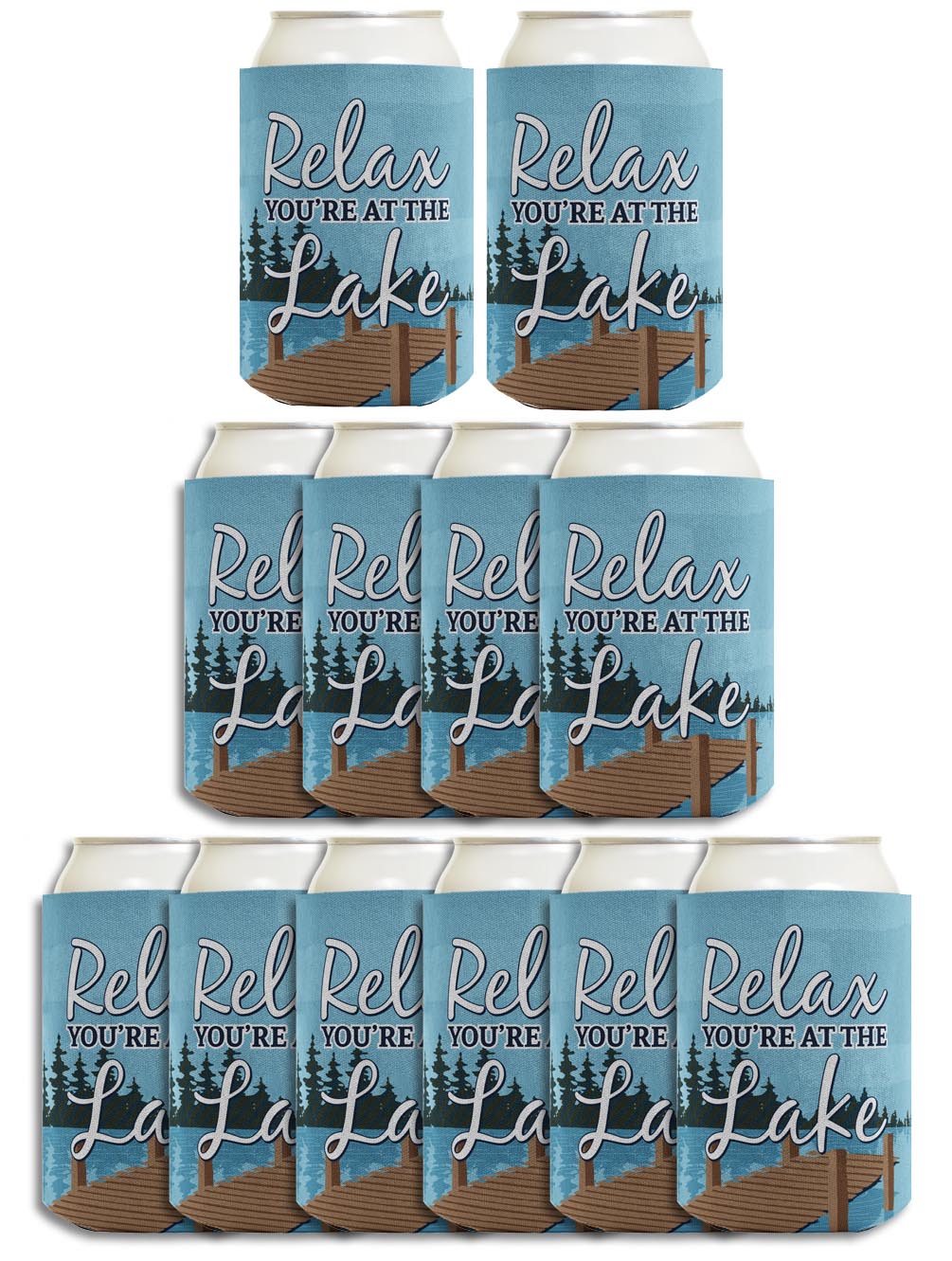 Relax You're at the Lake Standard or Slim Can Thermocooler Drink Sleeve