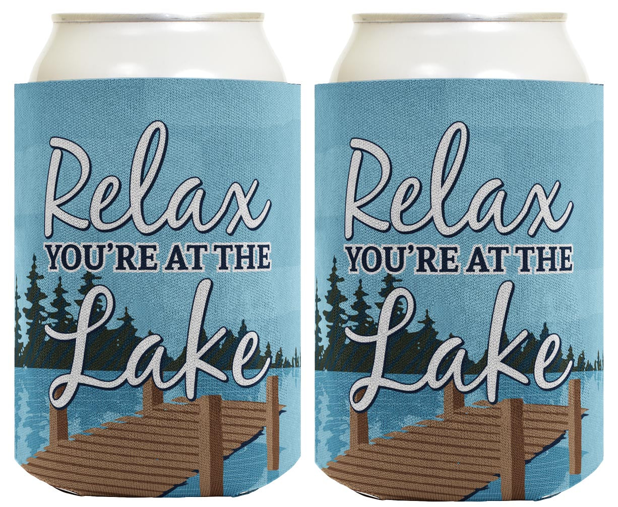 Relax You're at the Lake Standard or Slim Can Thermocooler Drink Sleeve