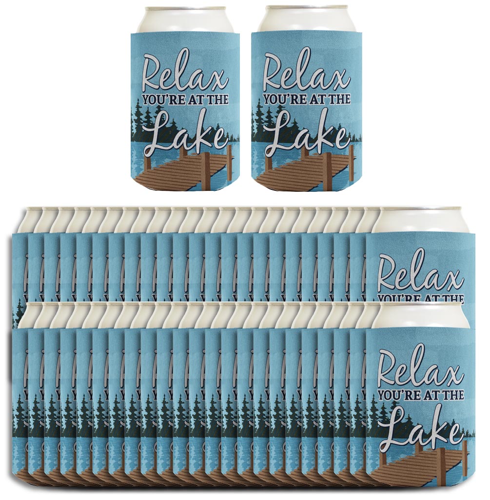 Relax You're at the Lake Standard or Slim Can Thermocooler Drink Sleeve