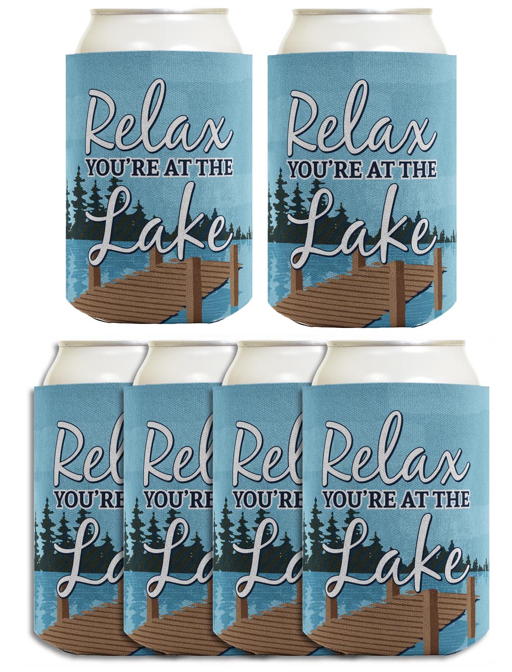 Relax You're at the Lake Standard or Slim Can Thermocooler Drink Sleeve