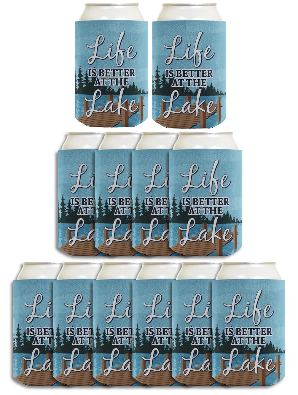 Life is Better at the Lake Standard or Slim Can Thermocooler Drink Sleeve