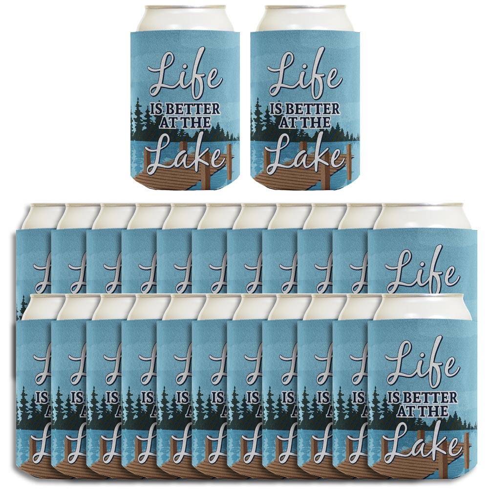 Life is Better at the Lake Standard or Slim Can Thermocooler Drink Sleeve