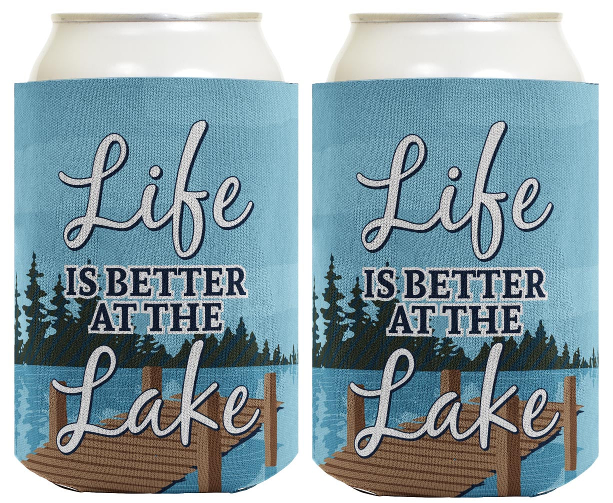 Life is Better at the Lake Standard or Slim Can Thermocooler Drink Sleeve