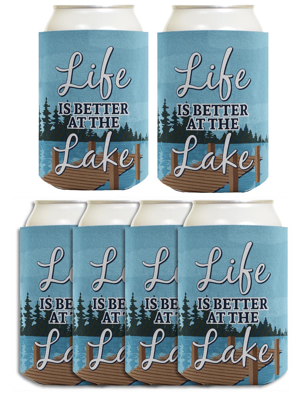 Life is Better at the Lake Standard or Slim Can Thermocooler Drink Sleeve