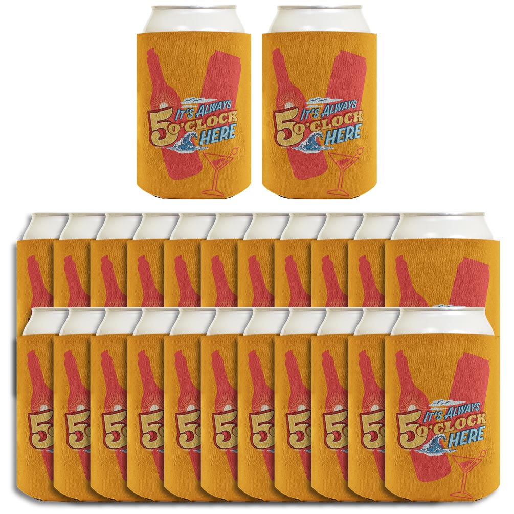 It's Always 5 O'Clock Here Standard or Slim Can Thermocooler Drink Sleeve