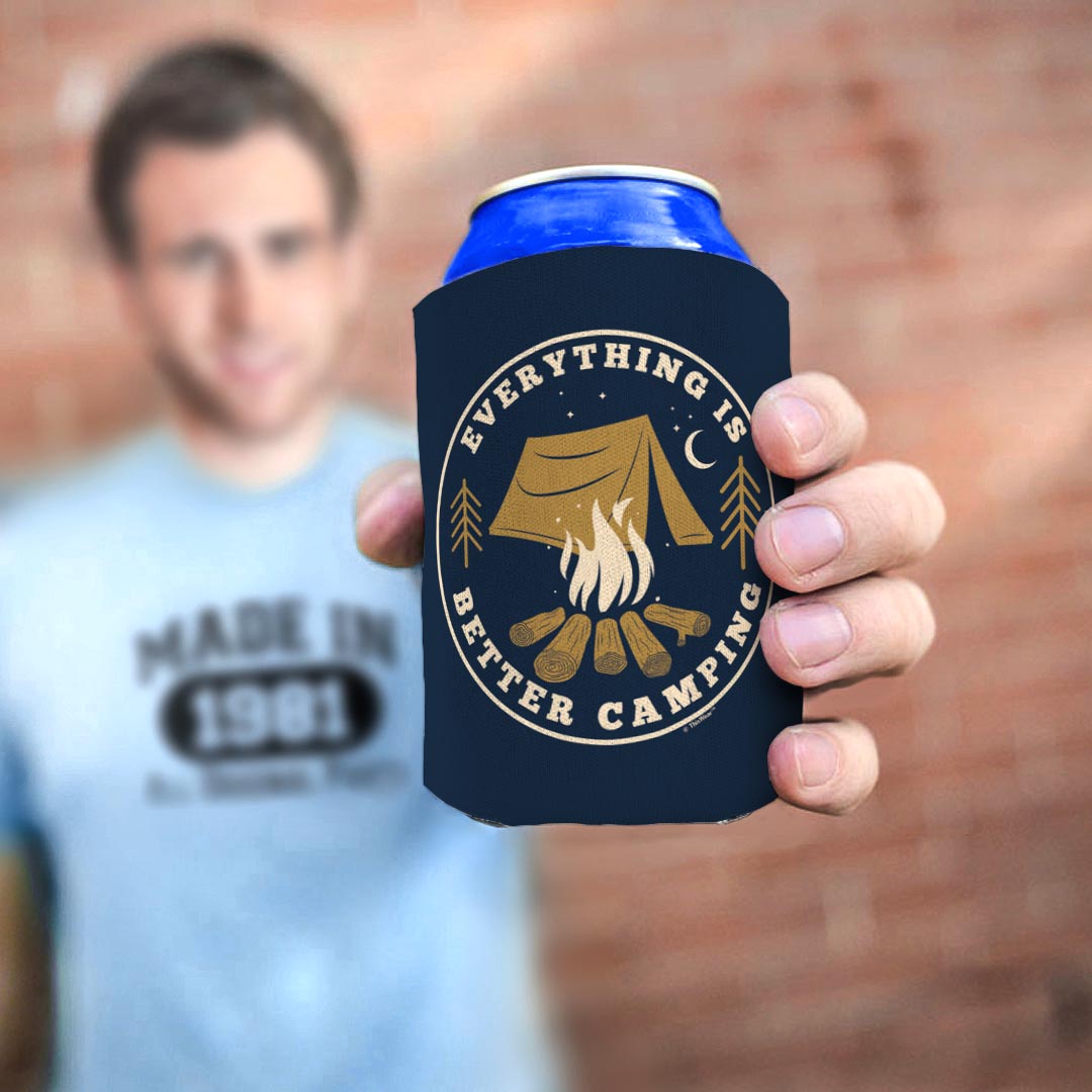 man holding drink sleeve