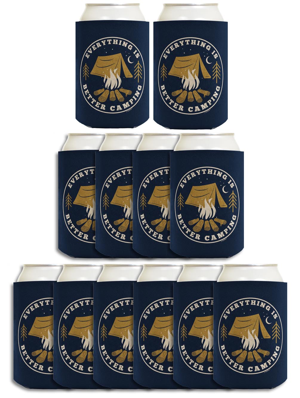 Everything Is Better Camping Standard or Slim Can Thermocooler Drink Sleeve