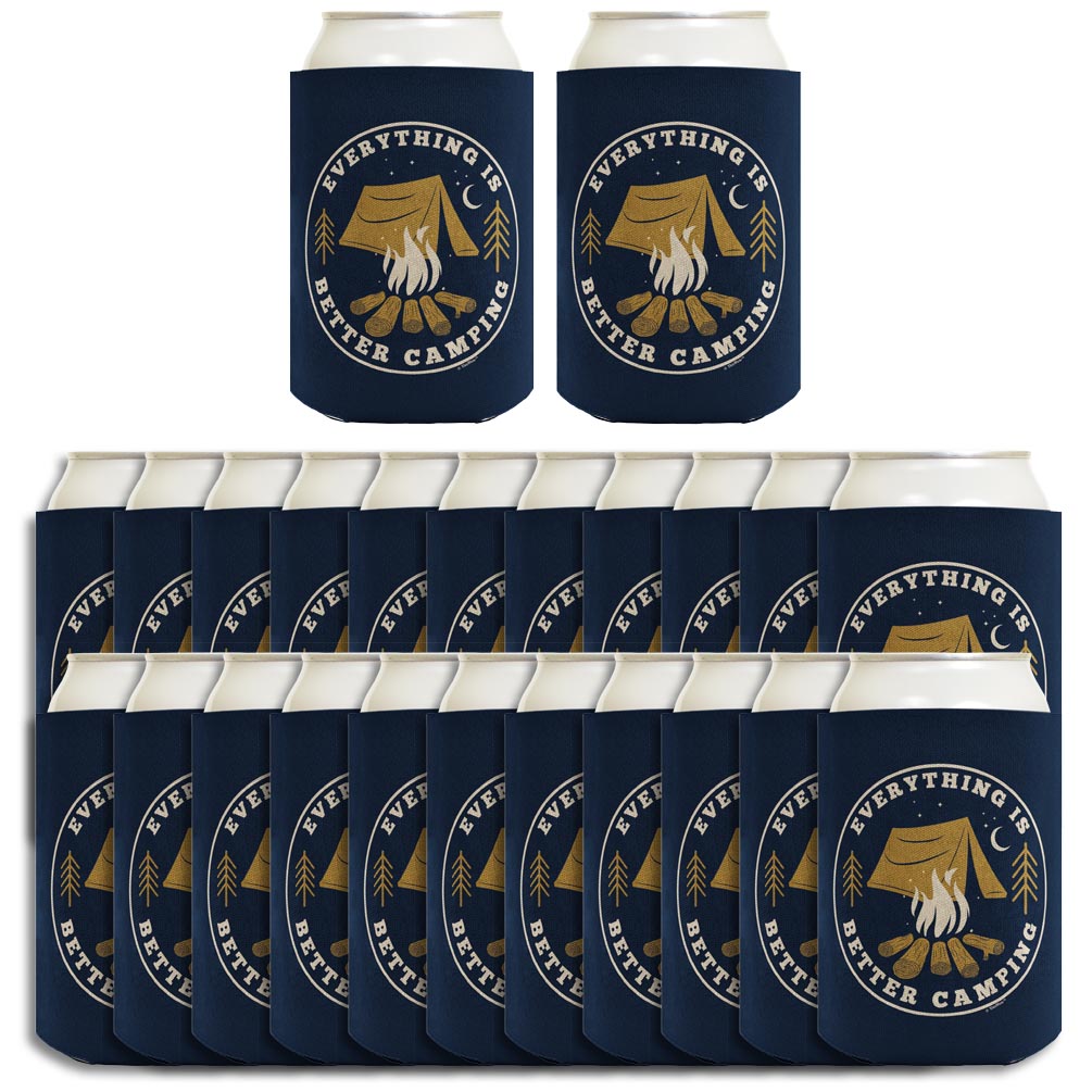 Everything Is Better Camping Standard or Slim Can Thermocooler Drink Sleeve