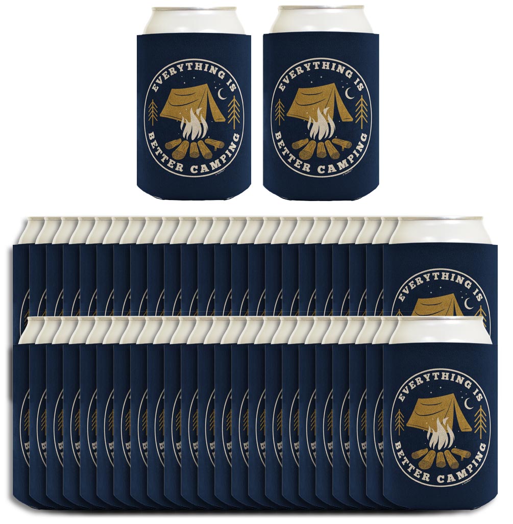 Everything Is Better Camping Standard or Slim Can Thermocooler Drink Sleeve