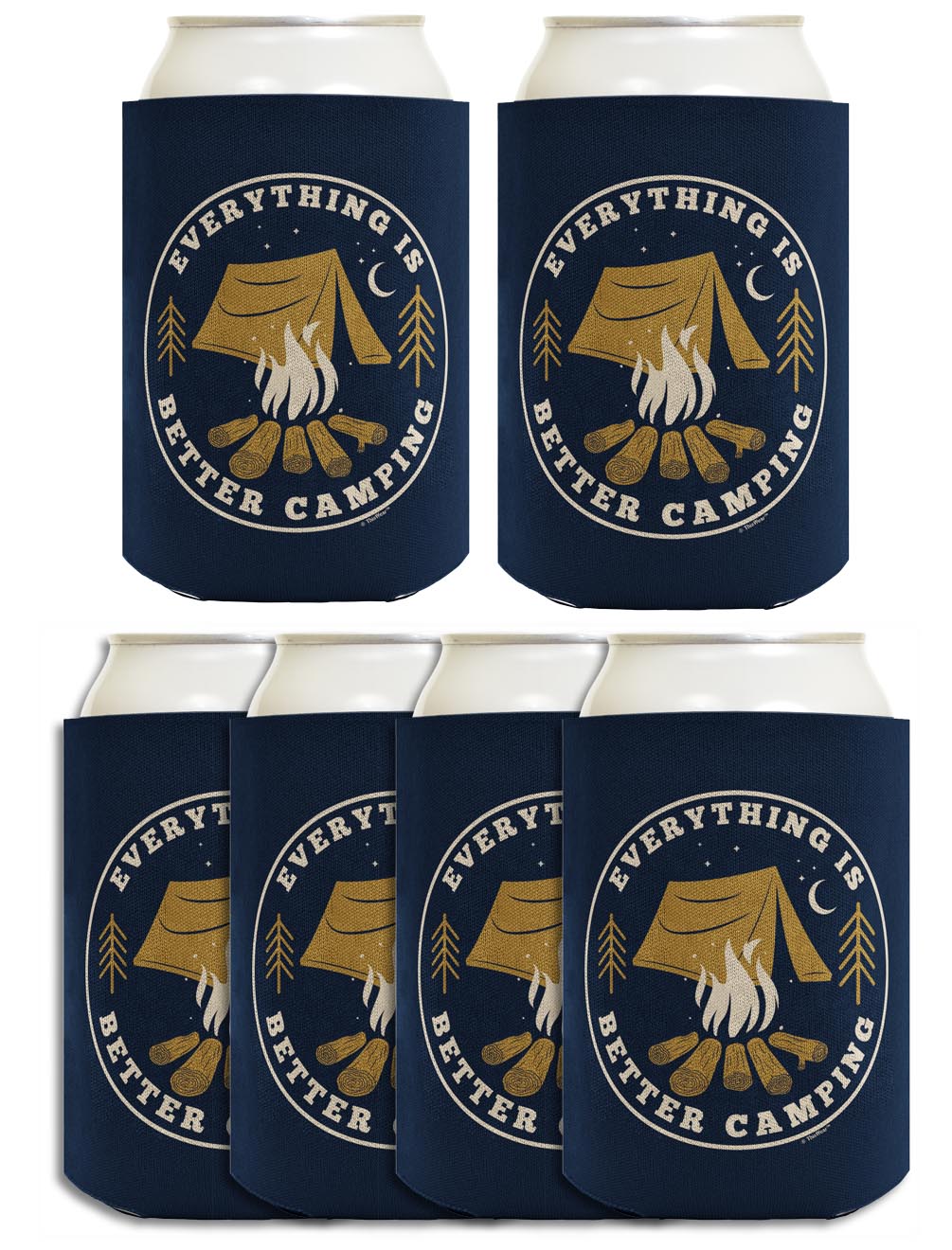 Everything Is Better Camping Standard or Slim Can Thermocooler Drink Sleeve
