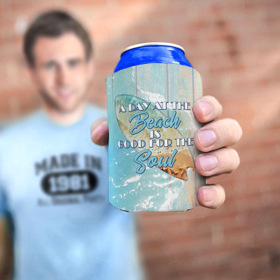 man holding drink sleeve