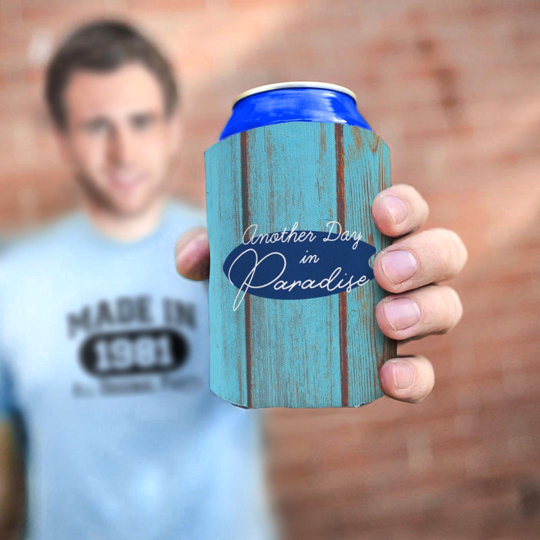man holding drink sleeve