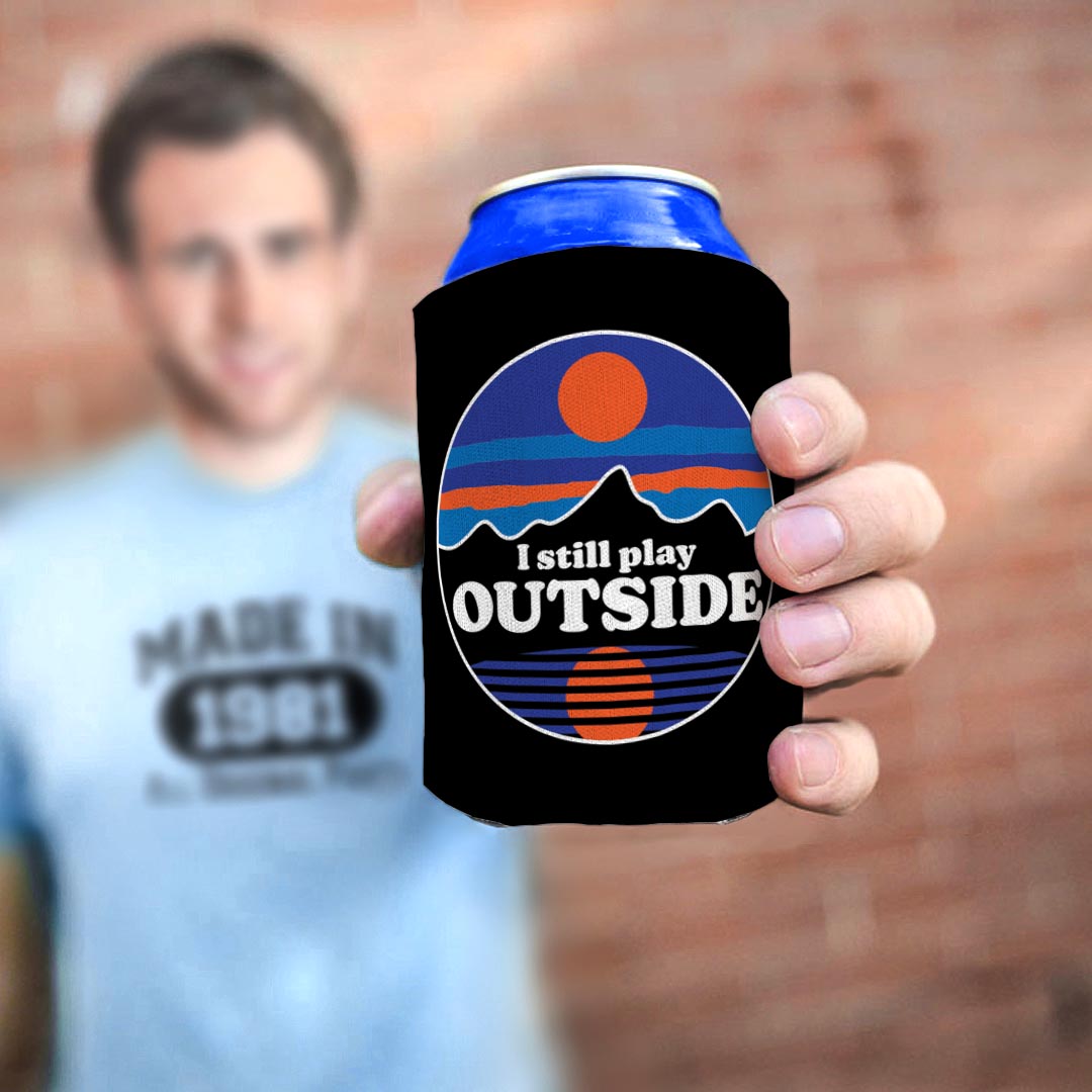 man holding drink sleeve