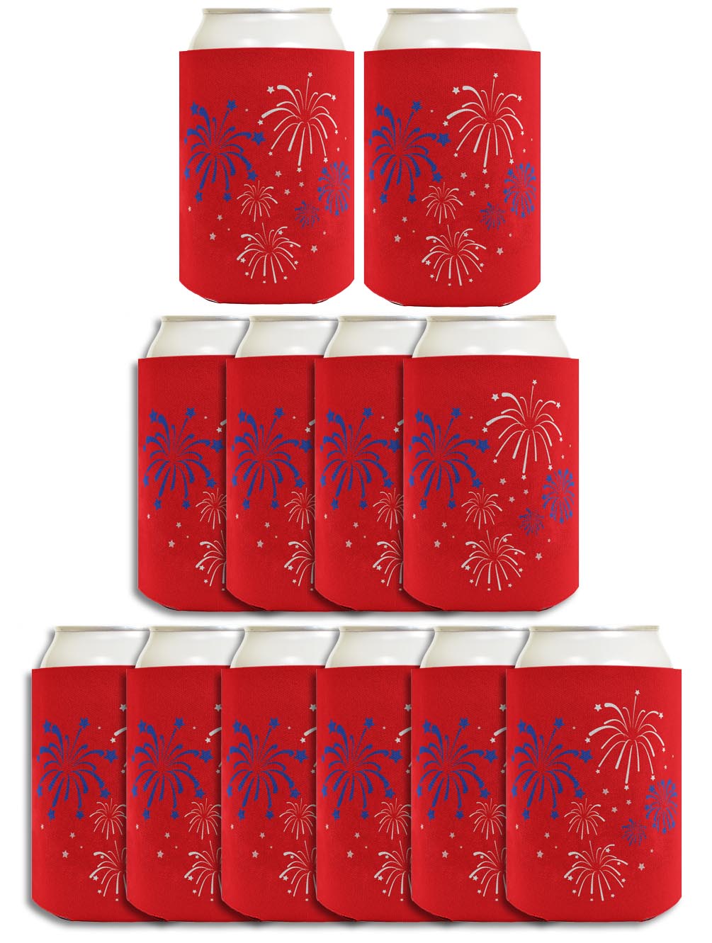 Fireworks Red Standard or Slim Can Thermocooler Drink Sleeve