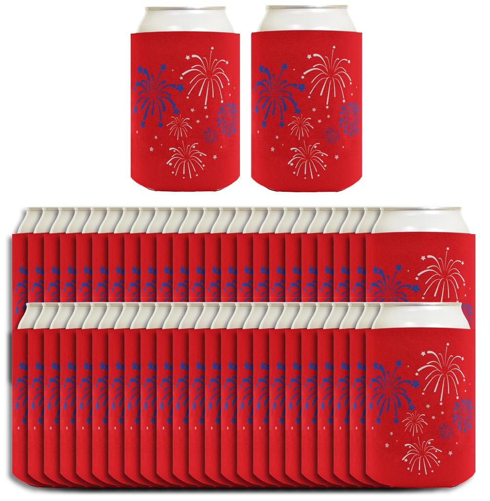 Fireworks Red Standard or Slim Can Thermocooler Drink Sleeve