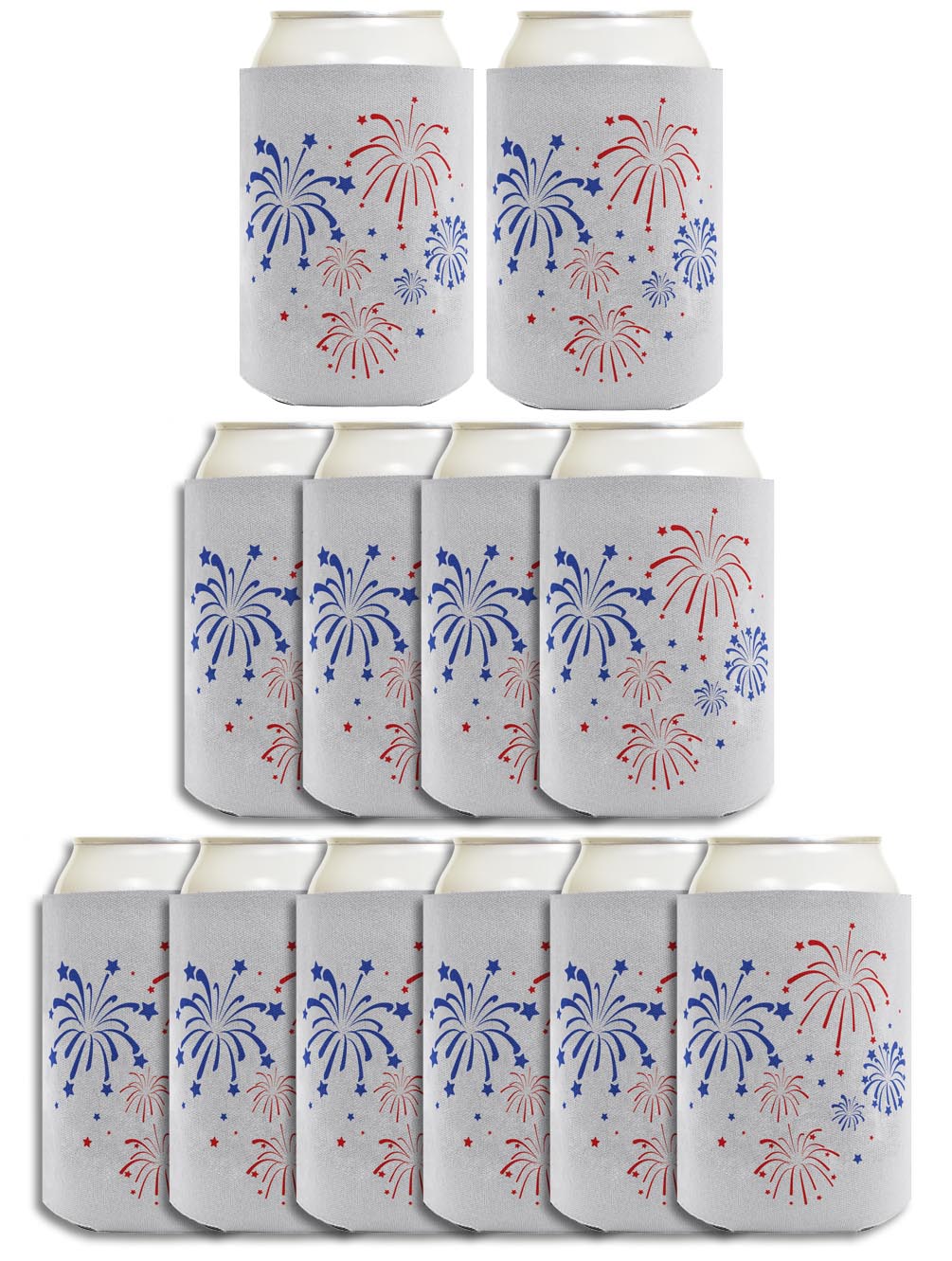 Fireworks Light Blue Standard or Slim Can Thermocooler Drink Sleeve