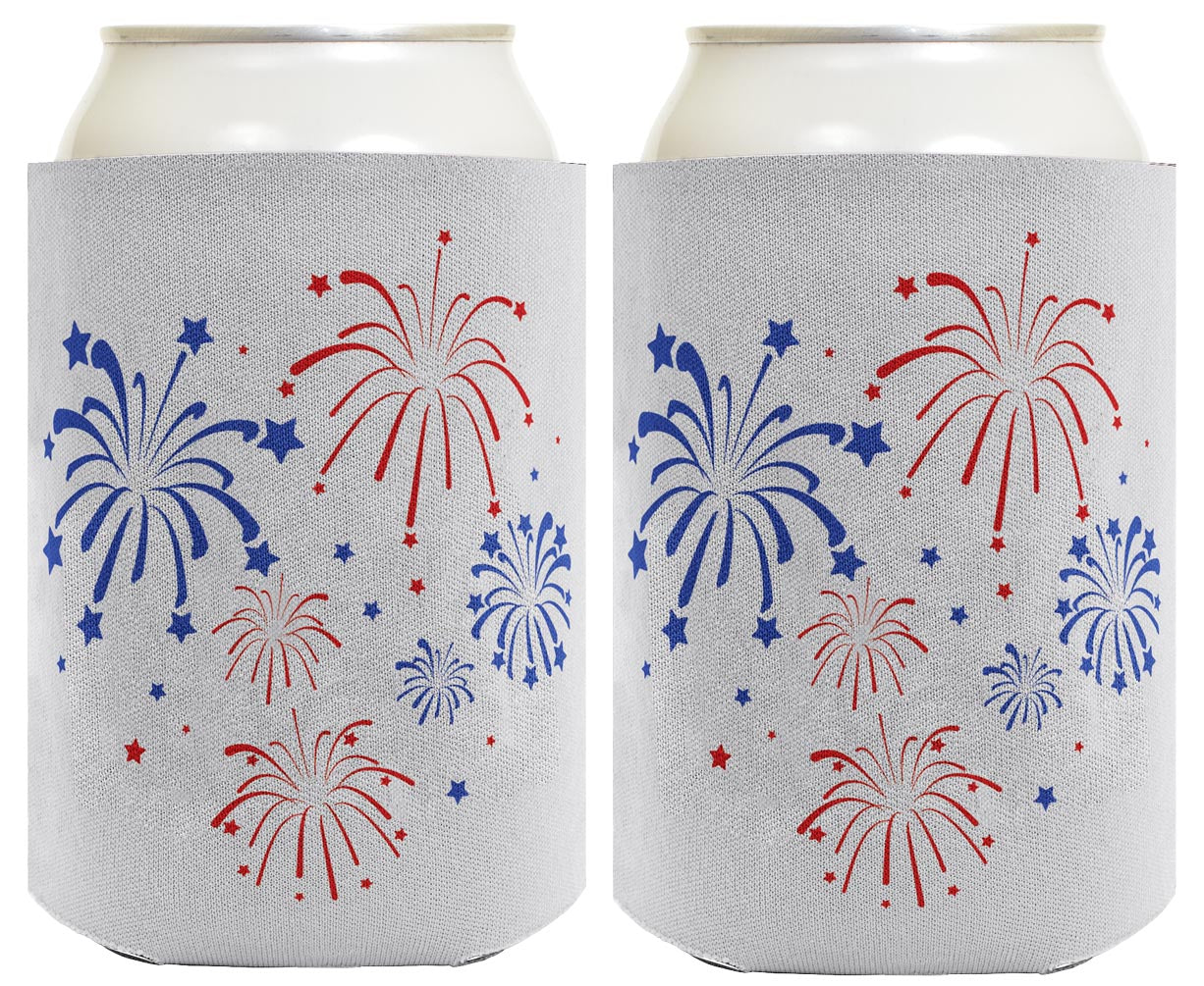 Fireworks Light Blue Standard or Slim Can Thermocooler Drink Sleeve
