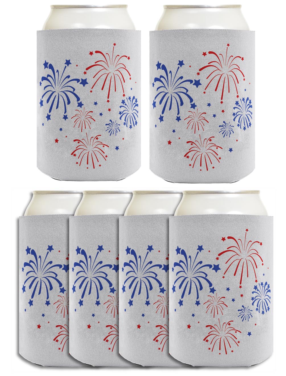 Fireworks Light Blue Standard or Slim Can Thermocooler Drink Sleeve