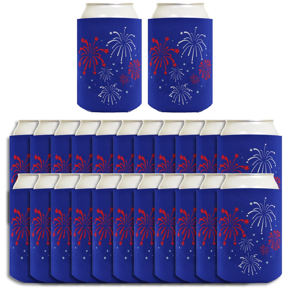 Fireworks Royal Blue Standard or Slim Can Thermocooler Drink Sleeve