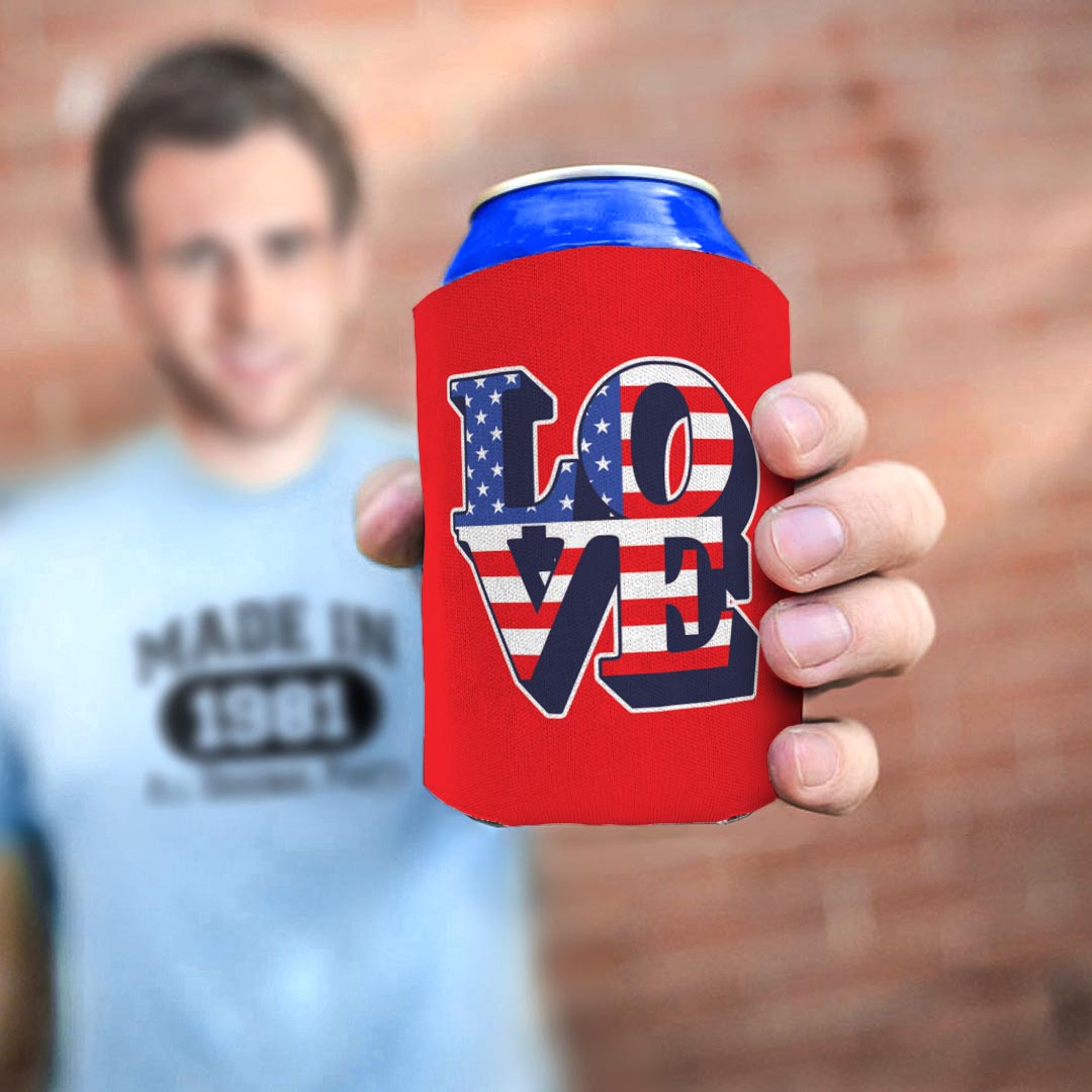 man holding drink sleeve