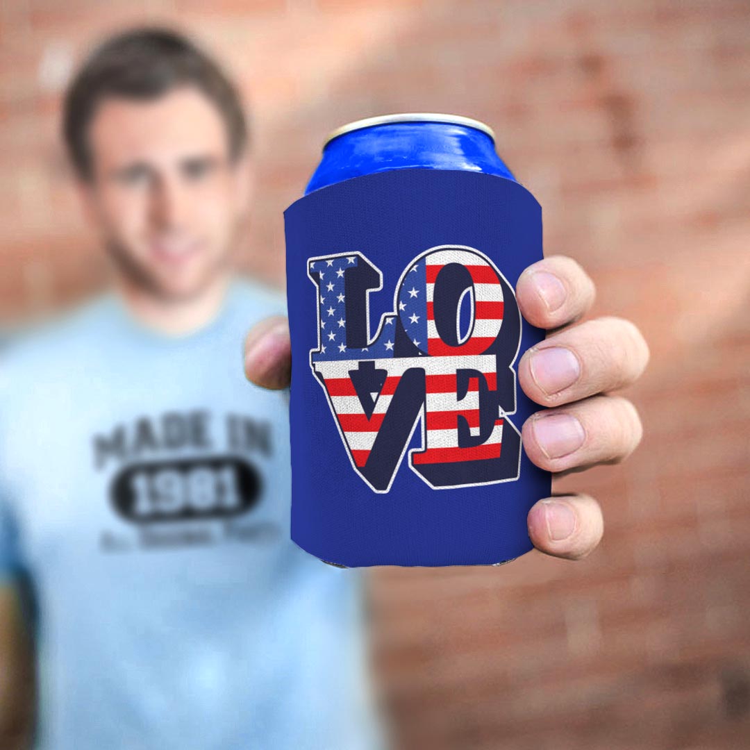 man holding drink sleeve