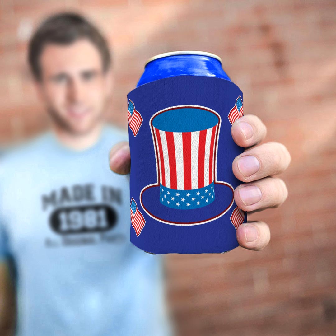 man holding drink sleeve