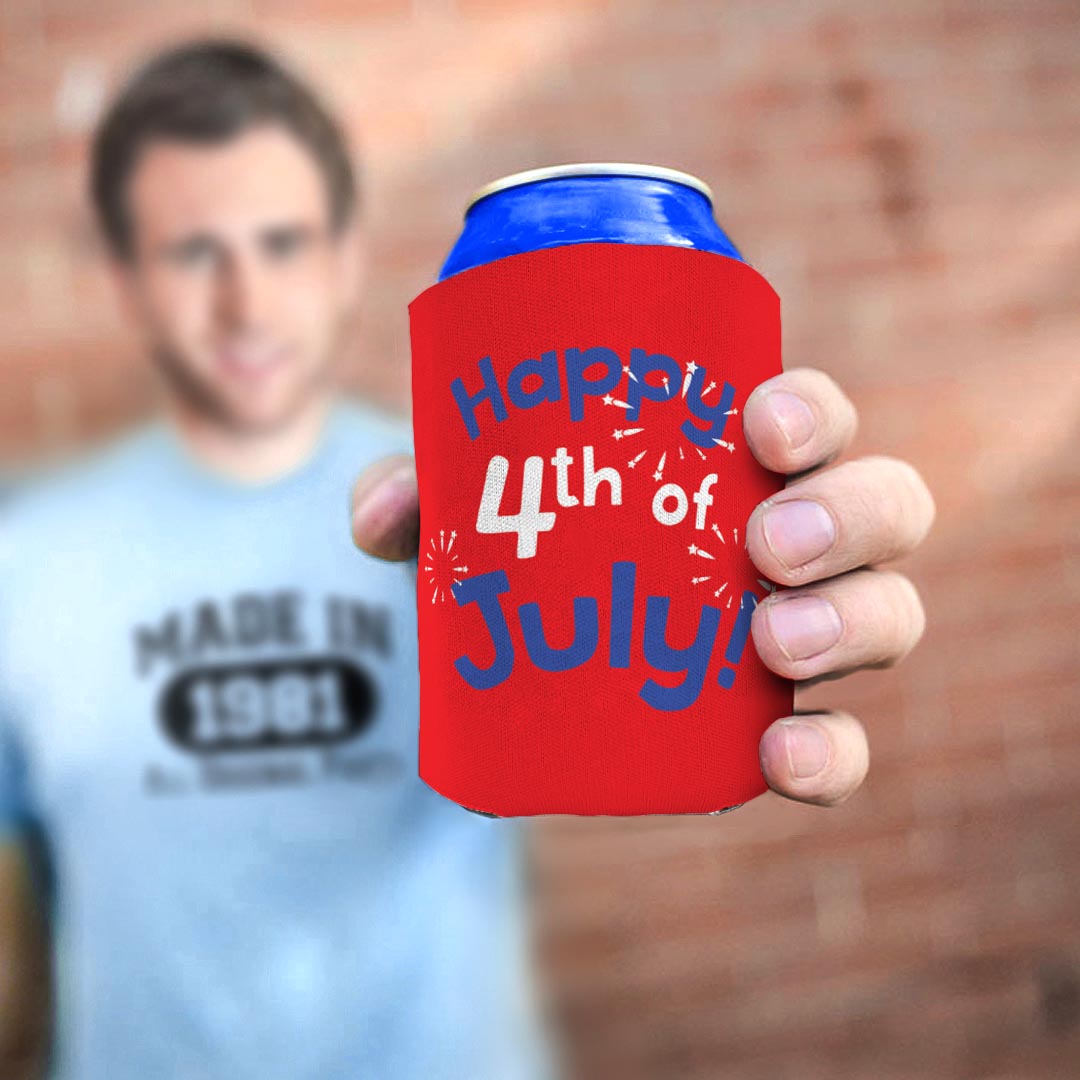 man holding drink sleeve