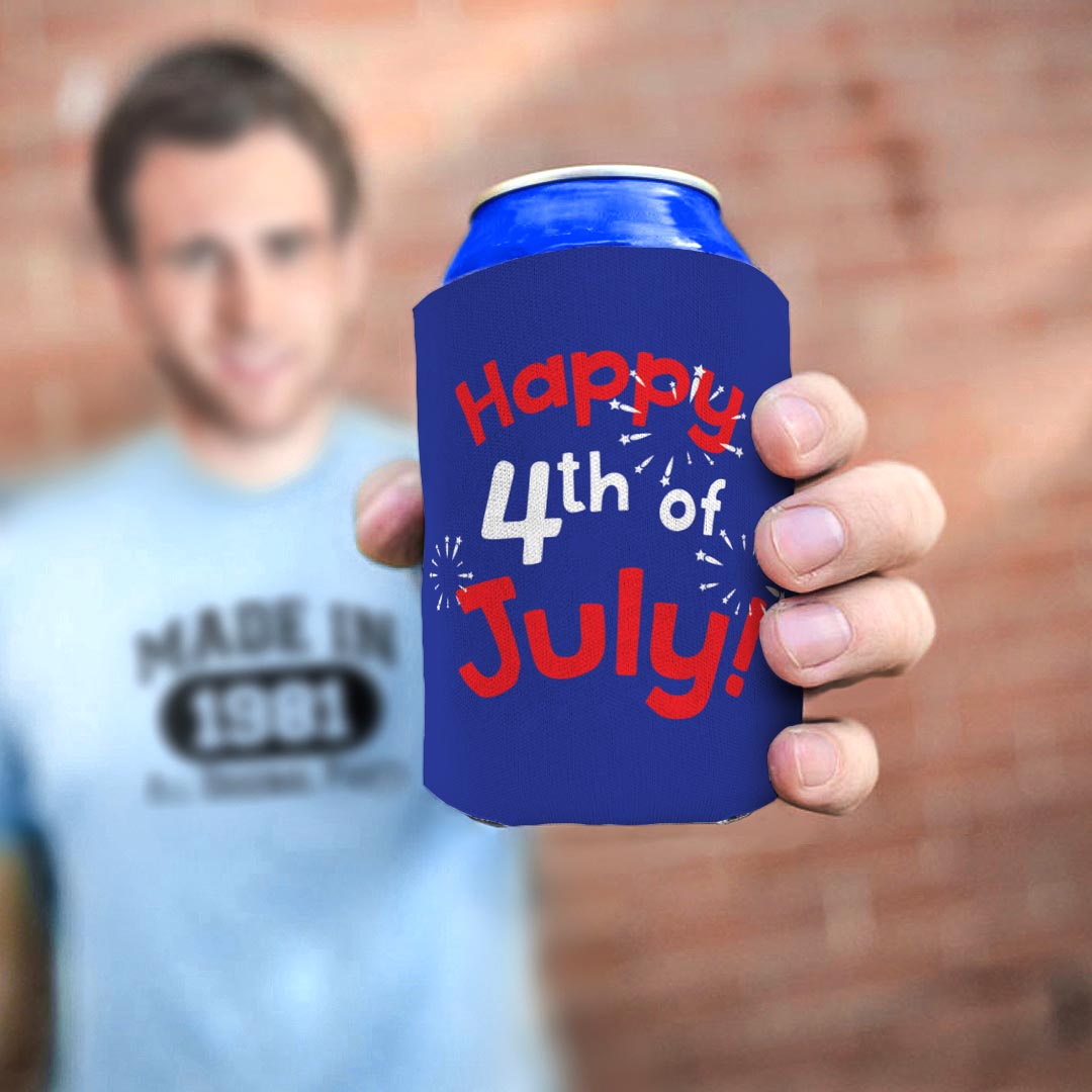 man holding drink sleeve