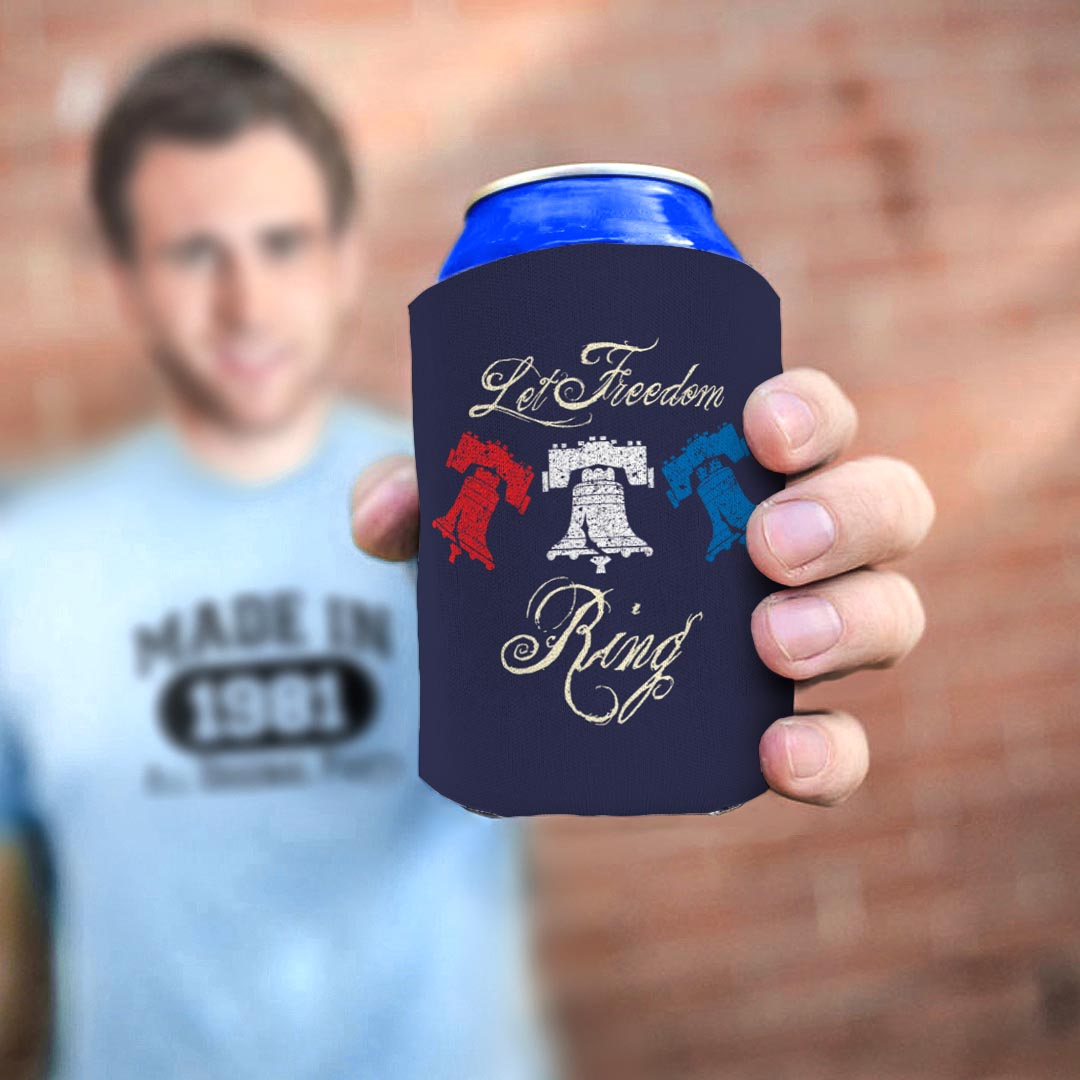 man holding drink sleeve