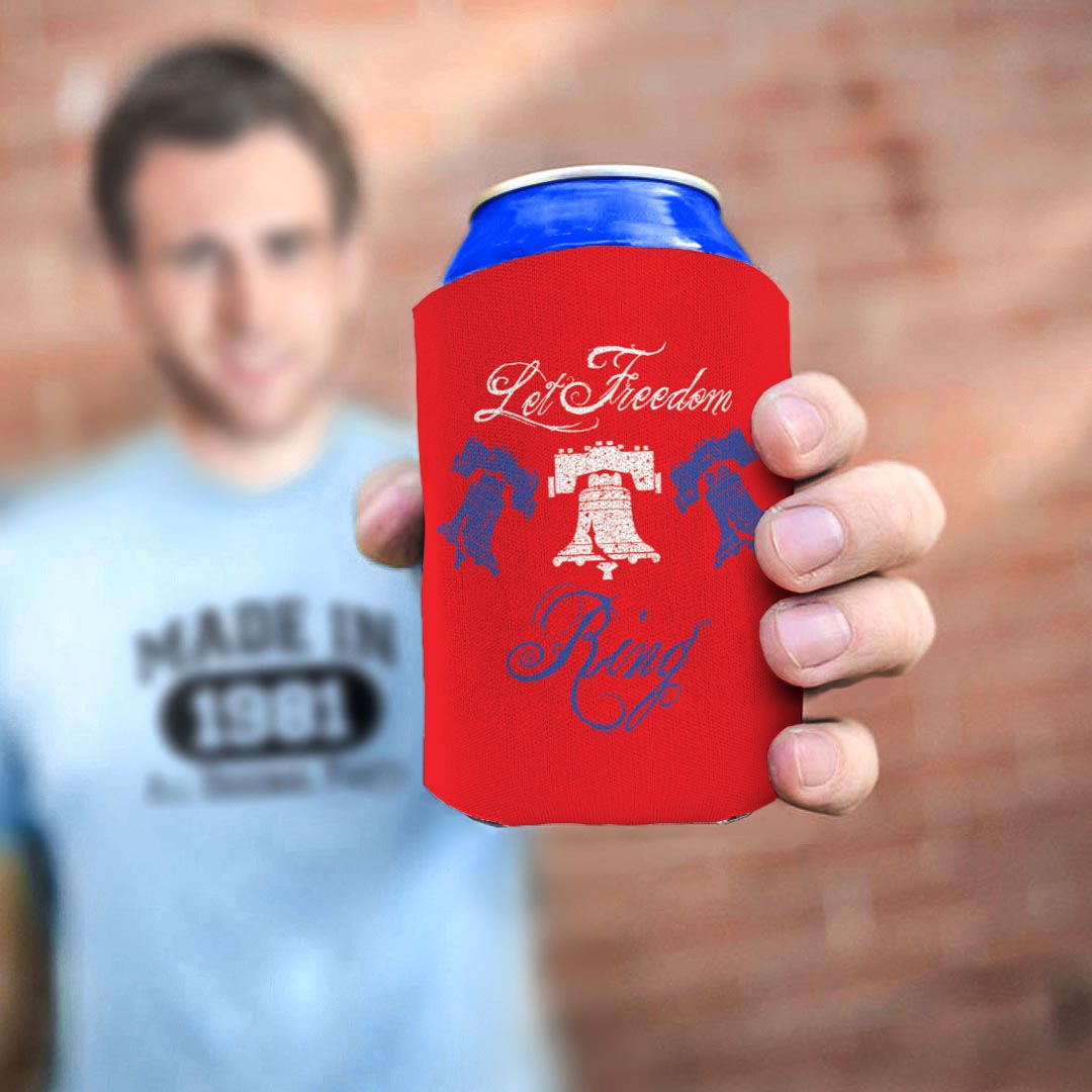 man holding drink sleeve