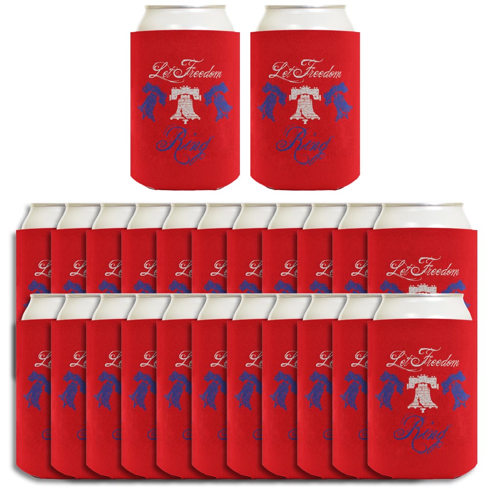 Let Freedom Ring Red Standard or Slim Can Thermocooler Drink Sleeve