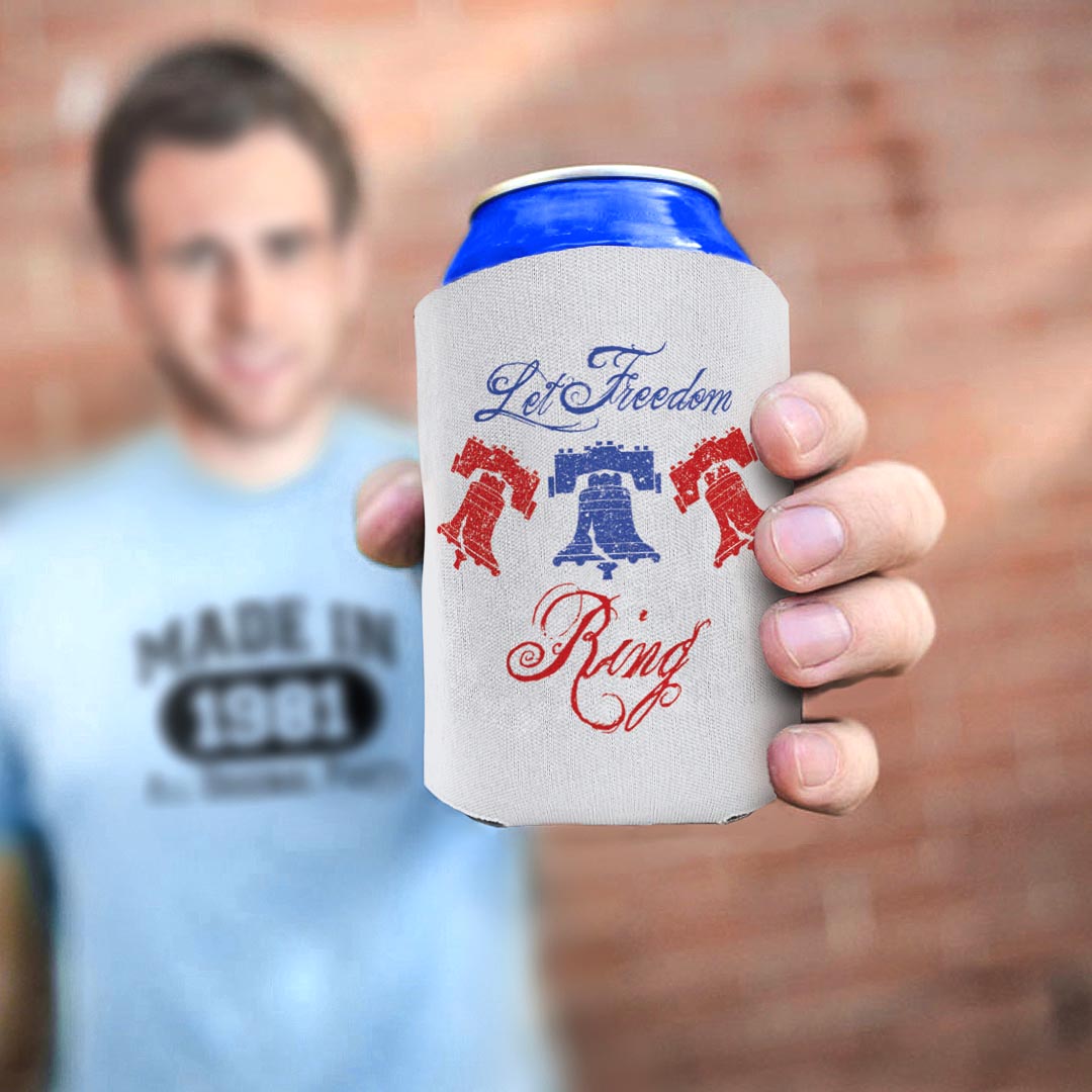man holding drink sleeve