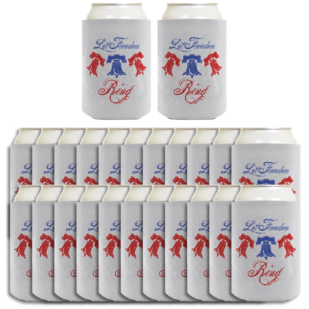 Let Freedom Ring Light Blue Standard or Slim Can Thermocooler Drink Sleeve