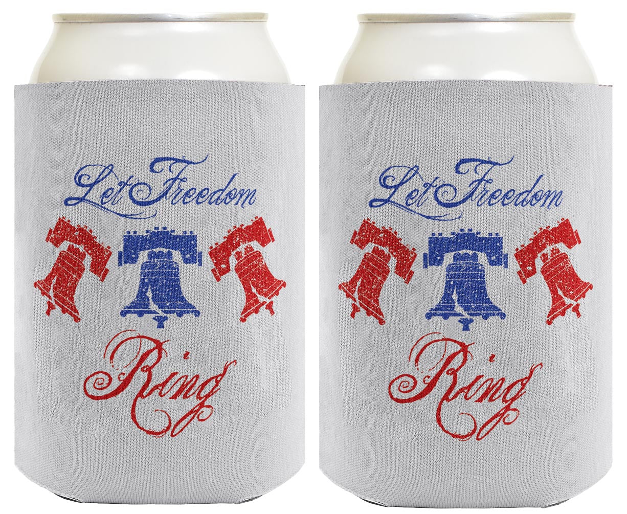 Let Freedom Ring Light Blue Standard or Slim Can Thermocooler Drink Sleeve