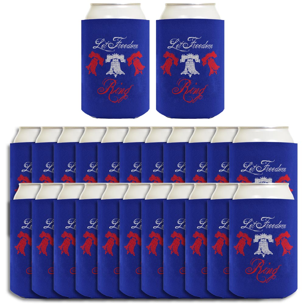 Let Freedom Ring Royal Blue Standard or Slim Can Thermocooler Drink Sleeve