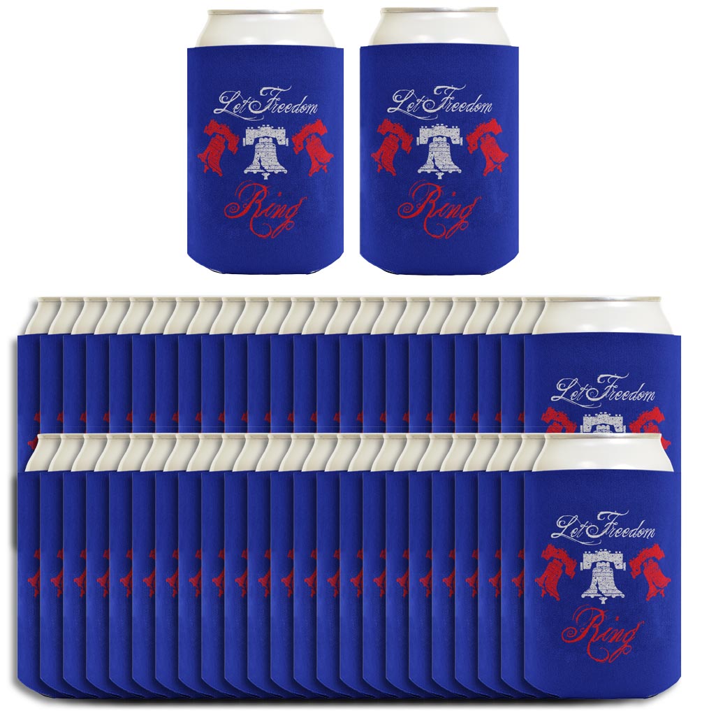 Let Freedom Ring Royal Blue Standard or Slim Can Thermocooler Drink Sleeve