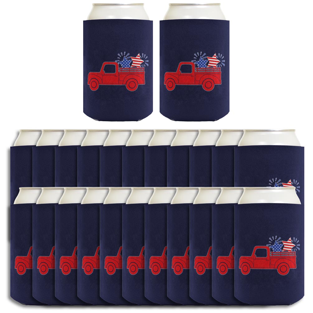 Stars and Stripes Truck Navy Standard or Slim Can Thermocooler Drink Sleeve