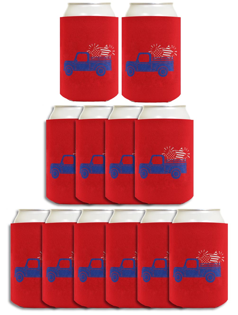 Stars and Stripes Truck Red Standard or Slim Can Thermocooler Drink Sleeve