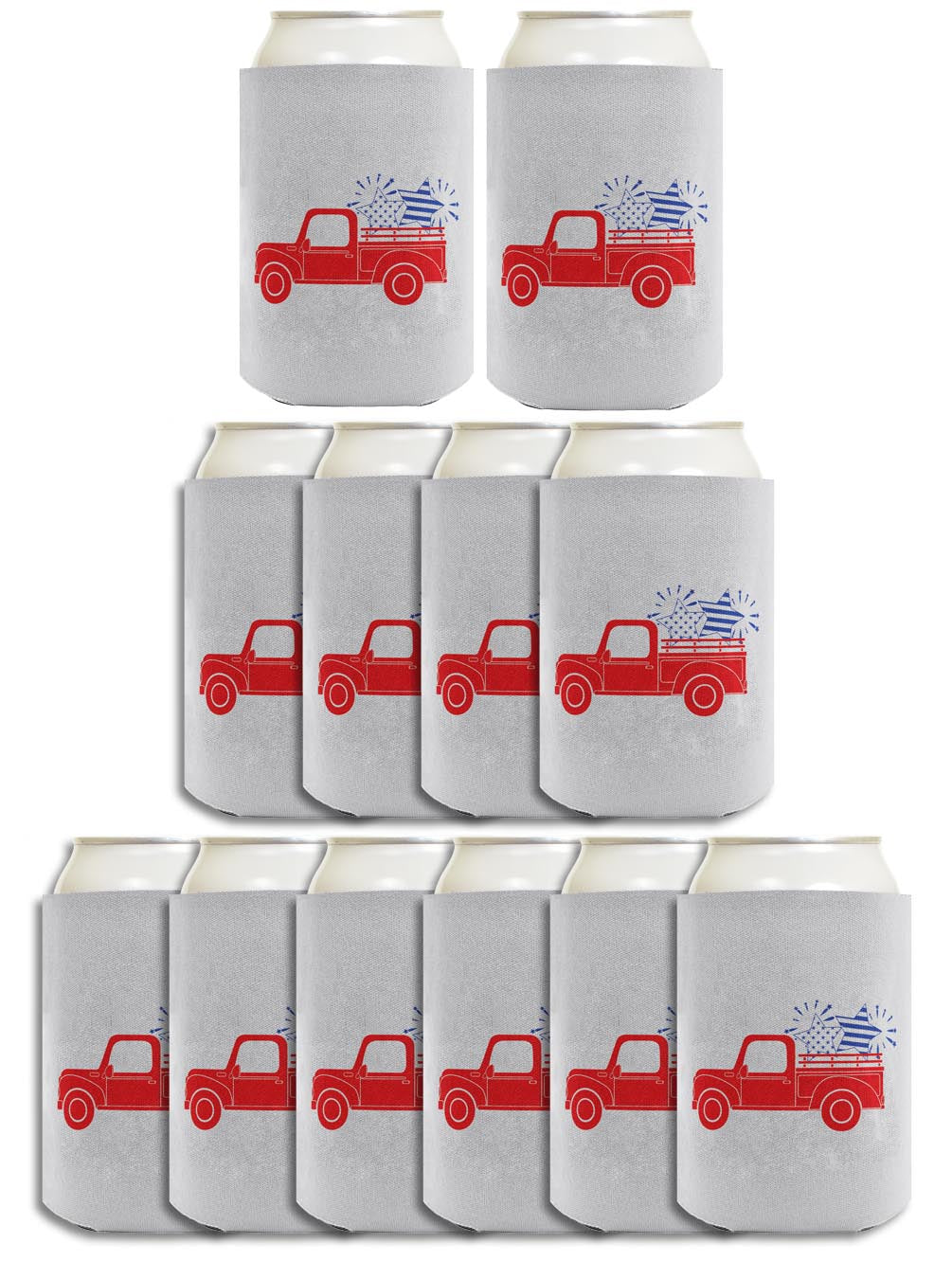 Stars and Stripes Truck Light Blue Standard or Slim Can Thermocooler Drink Sleeve