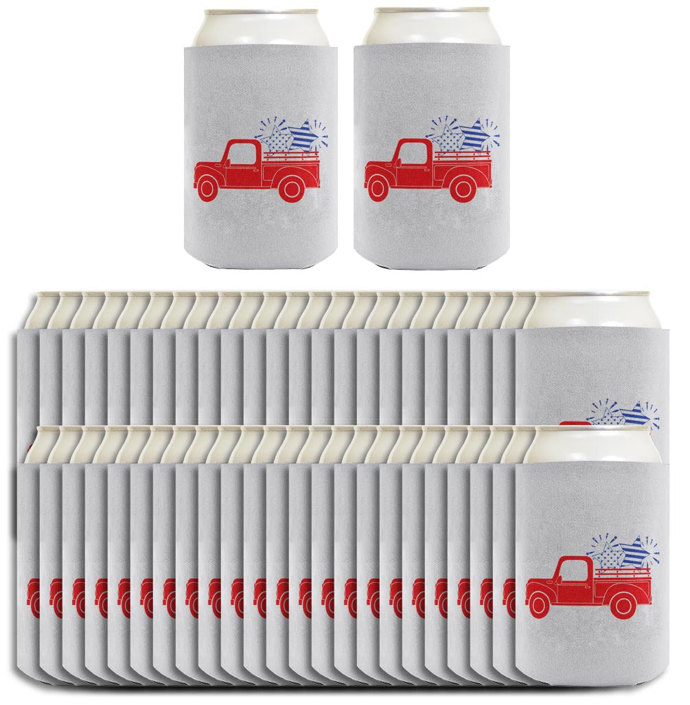 Stars and Stripes Truck Light Blue Standard or Slim Can Thermocooler Drink Sleeve