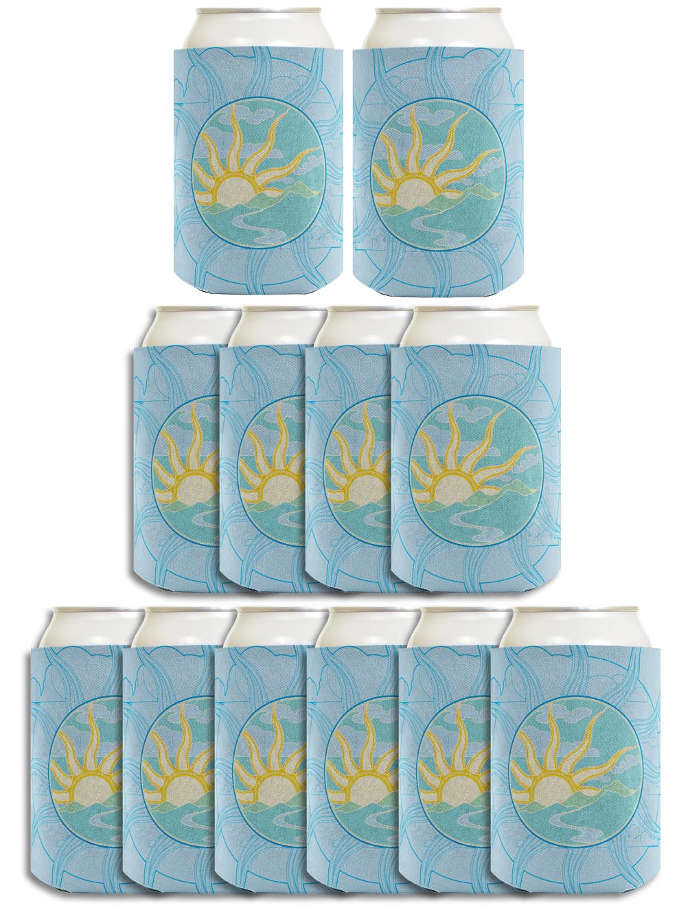 Summer Solstice Sunrise Standard or Slim Can Thermocooler Drink Sleeve