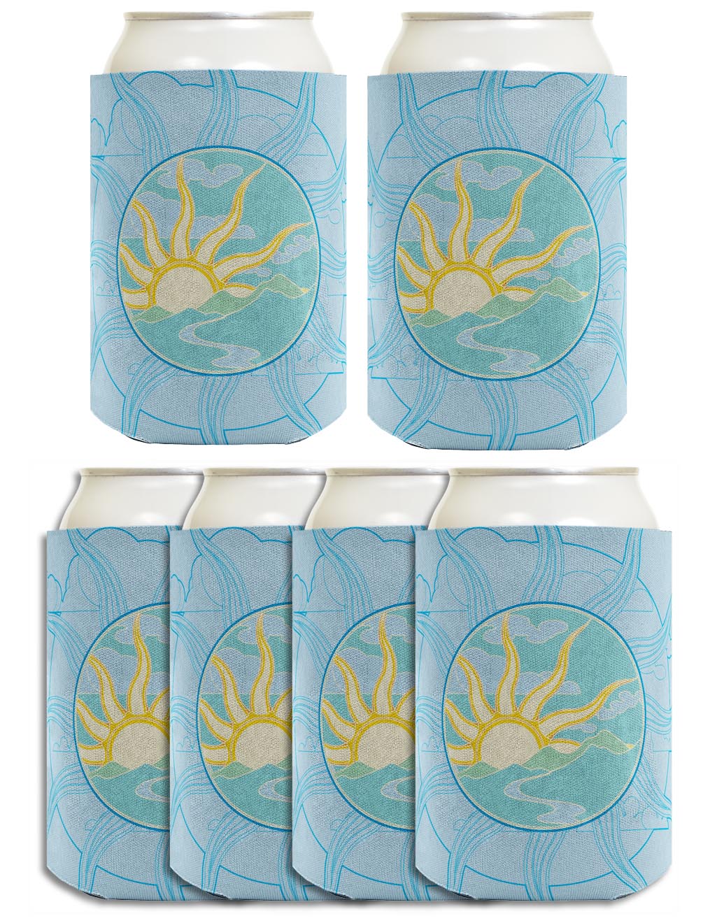 Summer Solstice Sunrise Standard or Slim Can Thermocooler Drink Sleeve
