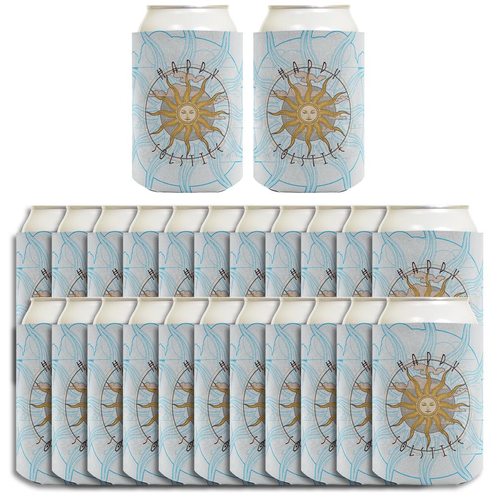 Happy Solstice Summer Solstice Standard or Slim Can Thermocooler Drink Sleeve
