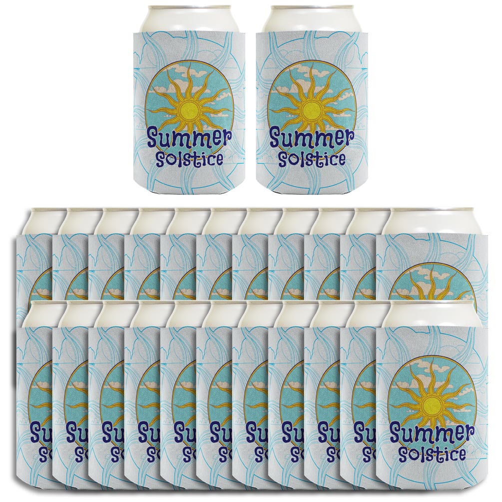 Summer Solstice Full Sun Standard or Slim Can Thermocooler Drink Sleeve