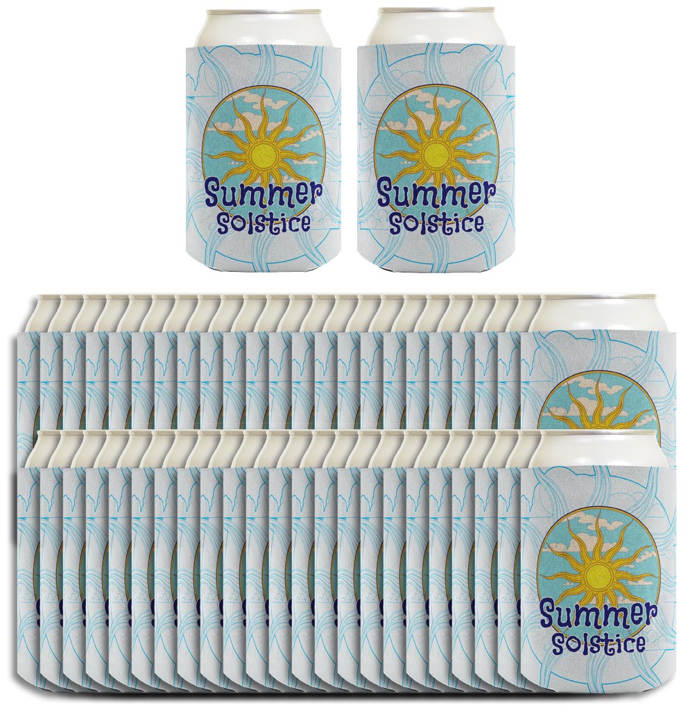 Summer Solstice Full Sun Standard or Slim Can Thermocooler Drink Sleeve
