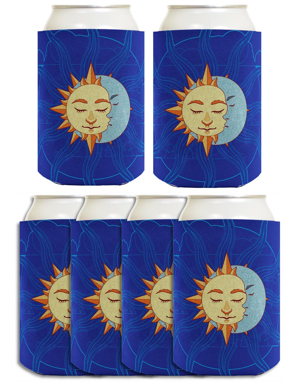 Summer Solstice More Sun Than Moon Standard or Slim Can Thermocooler Drink Sleeve